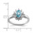 Sterling Silver Rhodium-Plated 0.01ct Diamond & Light Blue Topaz Ring, 2 mm - View 3