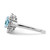 Sterling Silver Rhodium-Plated 0.01ct Diamond & Light Blue Topaz Ring, 2 mm - View 4