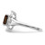 Sterling Silver Rhodium-Plated 0.01ct Diamond & Smoky Quartz Ring, 2 mm - QR4537SQ - View 3