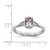 Sterling Silver Rhodium-Plated 0.01ct Diamond & Rose De France Ring, 2 mm - View 3