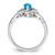 Sterling Silver Rhodium-Plated 0.03ct Diamond & Light Blue Topaz Ring, 2 mm - View 2