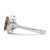 Sterling Silver Rhodium-Plated 0.03ct Diamond & Smoky Quartz Ring, 2 mm - QR4542SQ - View 3