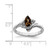 Sterling Silver Rhodium-Plated 0.03ct Diamond & Smoky Quartz Ring, 2 mm - QR4542SQ - View 4