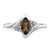 Sterling Silver Rhodium-Plated 0.03ct Diamond & Smoky Quartz Ring, 2 mm - QR4542SQ - View 5