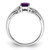 Sterling Silver Rhodium-Plated Amethyst 0.015ct Diamond Ring, 2 mm - View 2