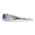 Sterling Silver Rhodium-Plated Amethyst 0.015ct Diamond Ring, 2 mm - View 3