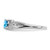Sterling Silver Rhodium-Plated Light Swiss Blue Topaz & 0.015ct Diamond. Ring, 2 mm - View 3