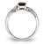 Sterling Silver Rhodium-Plated Smoky Quartz 0.015ct Diamond. Ring, 2 mm - View 2