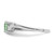Sterling Silver Rhodium-Plated Green Quartz 0.007ct Diamond. Ring, 2 mm - View 3