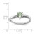 Sterling Silver Rhodium-Plated Green Quartz 0.007ct Diamond. Ring, 2 mm - View 4