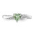 Sterling Silver Rhodium-Plated Green Quartz 0.007ct Diamond. Ring, 2 mm - View 5