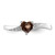 Sterling Silver Rhodium-Plated Smoky Quartz 0.007ct Diamond. Ring, 2 mm - View 5