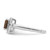 Sterling Silver Rhodium-Plated Smoky Quartz 0.01ct Diamond. Ring, 2 mm - View 4