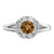 Sterling Silver Rhodium-Plated Whiskey Quartz 0.015ct Diamond. Ring, 2 mm - View 5
