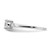 Sterling Silver Rhodium-Plated Solitaire Round Cubic Zirconia Ring, 2 mm - View 4