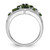 Sterling Silver Rhodium-Plated Chrome Diopside Ring, 3 mm - View 2