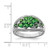 Sterling Silver Rhodium-Plated Chrome Diopside Ring, 3 mm - View 3