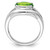 Sterling Silver Rhodium-Plated Peridot Ring, 2 mm, 2 mm Wide, Polished - QR4593PE - View 2
