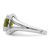 Sterling Silver Rhodium-Plated Peridot Ring, 2 mm, 2 mm Wide, Polished - QR4593PE - View 3