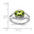 Sterling Silver Rhodium-Plated Peridot Ring, 2 mm, 2 mm Wide, Polished - QR4593PE - View 4