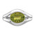 Sterling Silver Rhodium-Plated Peridot Ring, 2 mm, 2 mm Wide, Polished - QR4593PE - View 5