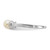 Sterling Silver Rhodium-Plated 0.01ct Diamond and Cultured Freshwater Pearl Ring, 2 mm, Textured - QR4618 - View 3