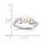 Sterling Silver Rhodium-Plated 0.012ct Diamond and Cultured Freshwater Pearl Ring, 2 mm, Textured - QR4629 - View 4