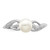 Sterling Silver Rhodium-Plated 0.012ct Diamond and Cultured Freshwater Pearl Ring, 2 mm, Textured - QR4629 - View 5
