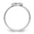 Sterling Silver Rhodium-Plated 0.042ct Diamond Double Heart Stackable Ring, 2 mm - View 2