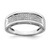Sterling Silver Rhodium-Plated 0.189ctw Diamond Womens Band Ring
