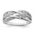 Sterling Silver Rhodium-Plated 0.05ctw Diamond Ring - QR4861