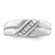 Sterling Silver Rhodium-Plated 0.15ct Diamond Men'S Ring - View 5