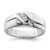 Sterling Silver Rhodium-Plated 0.05ct Diamond Men'S Ring