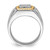 Sterling Silver Rhodium-Plated with 10K Yellow Gold Men'S 0.08ct Diamond Ring - View 2