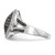 White Night Sterling Silver Rhodium-Plated Black and White 0.635ct Diamond Round Ring, 2 mm - View 3