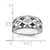 White Night Sterling Silver Rhodium-Plated Black and White 0.128ct Diamond Ring, 3 mm - View 5