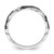 White Night Sterling Silver Rhodium-Plated Black and White Criss Cross 0.3ct Diamond Ring, 2 mm - View 2