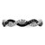 White Night Sterling Silver Rhodium-Plated Black and White Criss Cross 0.3ct Diamond Ring, 2 mm - View 4
