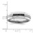 White Night Sterling Silver Rhodium-Plated White and Black 0.12ct Diamond Men'S Ring, 6 mm - View 5
