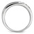 White Night Sterling Silver Rhodium-Plated Black 0.495ct Diamond Men'S Band Ring, 7.8 mm - View 2