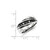 White Night Sterling Silver Rhodium-Plated Black 0.495ct Diamond Men'S Band Ring, 7.8 mm - View 7