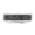 White Night Sterling Silver Rhodium-Plated Black 0.4ct Diamond Men'S Ring, 7.65 mm - View 4