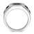 White Night Sterling Silver Black Rhodium-Plated 0.12ct Diamond and Onyx Cross Men'S Ring, 13 mm - View 2