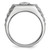 White Night Sterling Silver Rhodium-Plated Black 0.189ct Diamond Square Skull Men'S Ring - View 2
