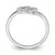 Sterling Silver Rhodium-Plated 0.113ct Diamond Double Heart Promise Ring, 2 mm - View 2