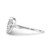 Sterling Silver Rhodium-Plated 0.116ct Diamond Double Heart Ring, 2 mm - View 3