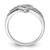 Sterling Silver Rhodium-Plated 0.045ct Diamond Heart Ring, 2 mm - View 2