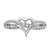 Sterling Silver Rhodium-Plated 0.045ct Diamond Heart Ring, 2 mm - View 5