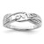 Sterling Silver Rhodium-Plated 0.012ct Diamond Love Ring, 2 mm