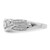 Sterling Silver Rhodium-Plated 0.012ct Diamond Love Ring, 2 mm - View 3